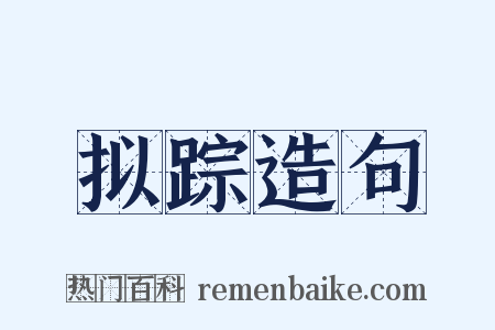 拟踪造句是什么意思的图片
